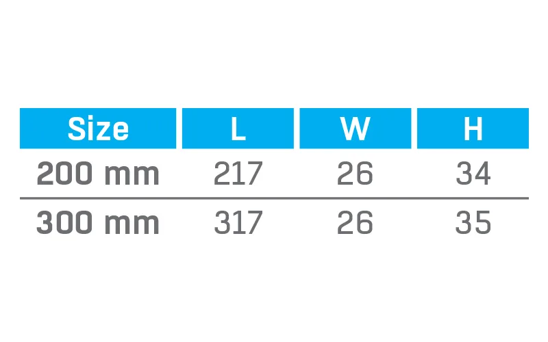 VGH-3502 — dimension chart