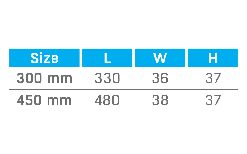 VMH-4505 — dimension chart
