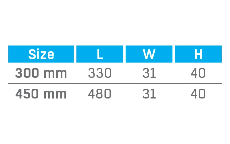 VMH-4504 — dimension chart