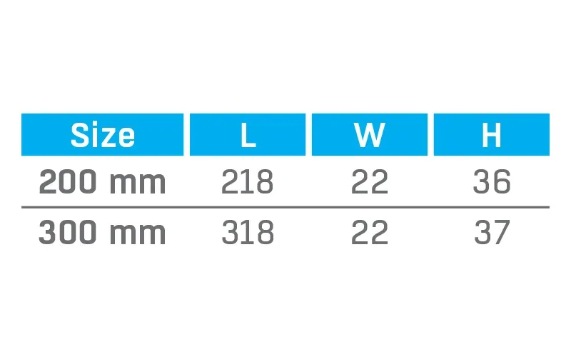 VMH-4503 — dimension chart